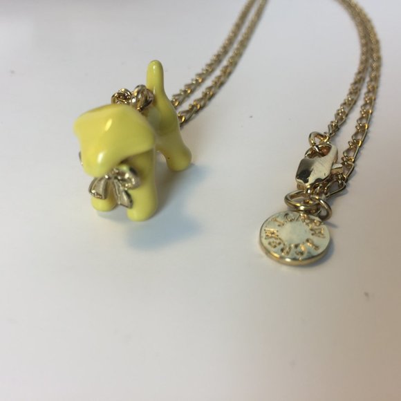 ๐ถ๐๐ถJ.CREW Yellow Dog w/Bow Long Necklace ๐ถ๐๐ถ - Picture 5 of 7